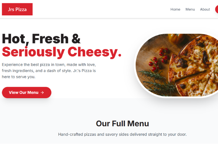 Pizza Website Preview